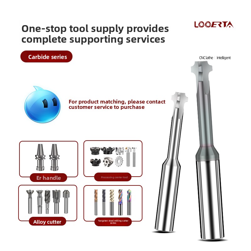 LOOERTA 60&deg; Double R Tungsten Carbide Milling Cutter Forward/Reverse R Angle for Steel &amp; Aluminum Alloy Coating CNC Customized