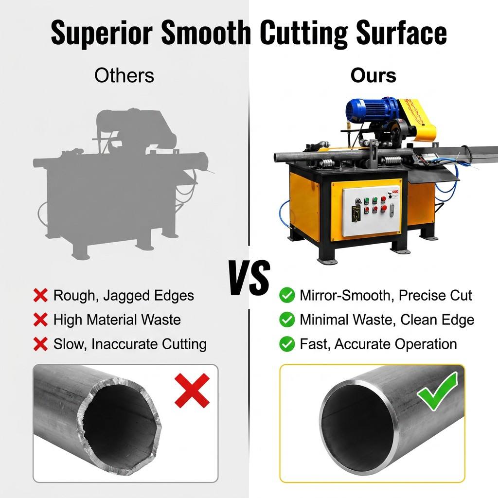 CE Certified Pneumatic Burr-Free Round Tube Cutting Machine Automatic Pipe Cutter For Steel &amp; Aluminum