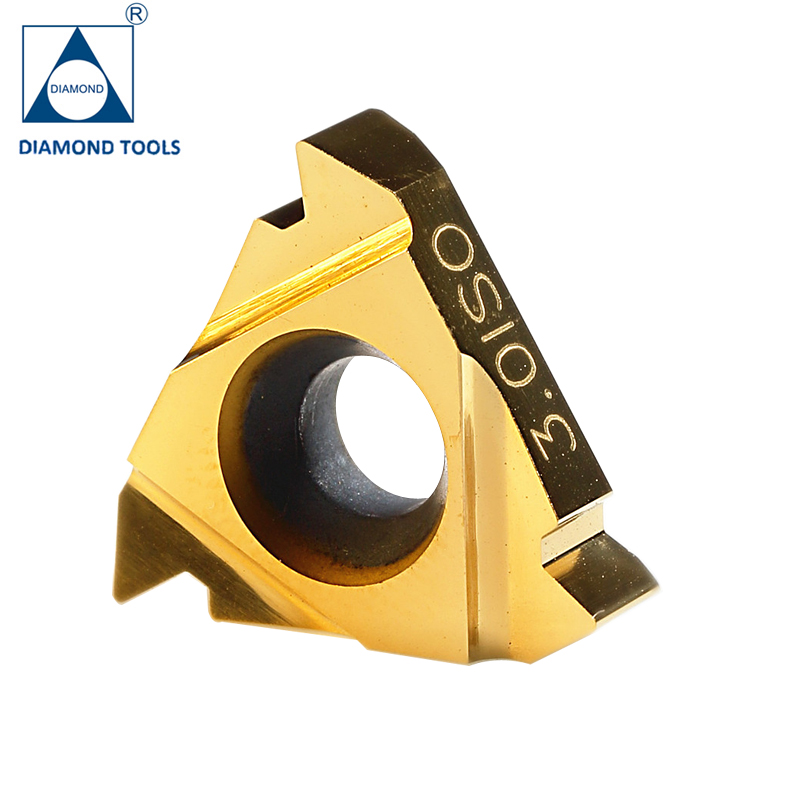 Chengdu Carbide Cutting Tools ISO Threading Inserts Tungsten Material TiN TiAlN Coating Stainless Steel Workpiece