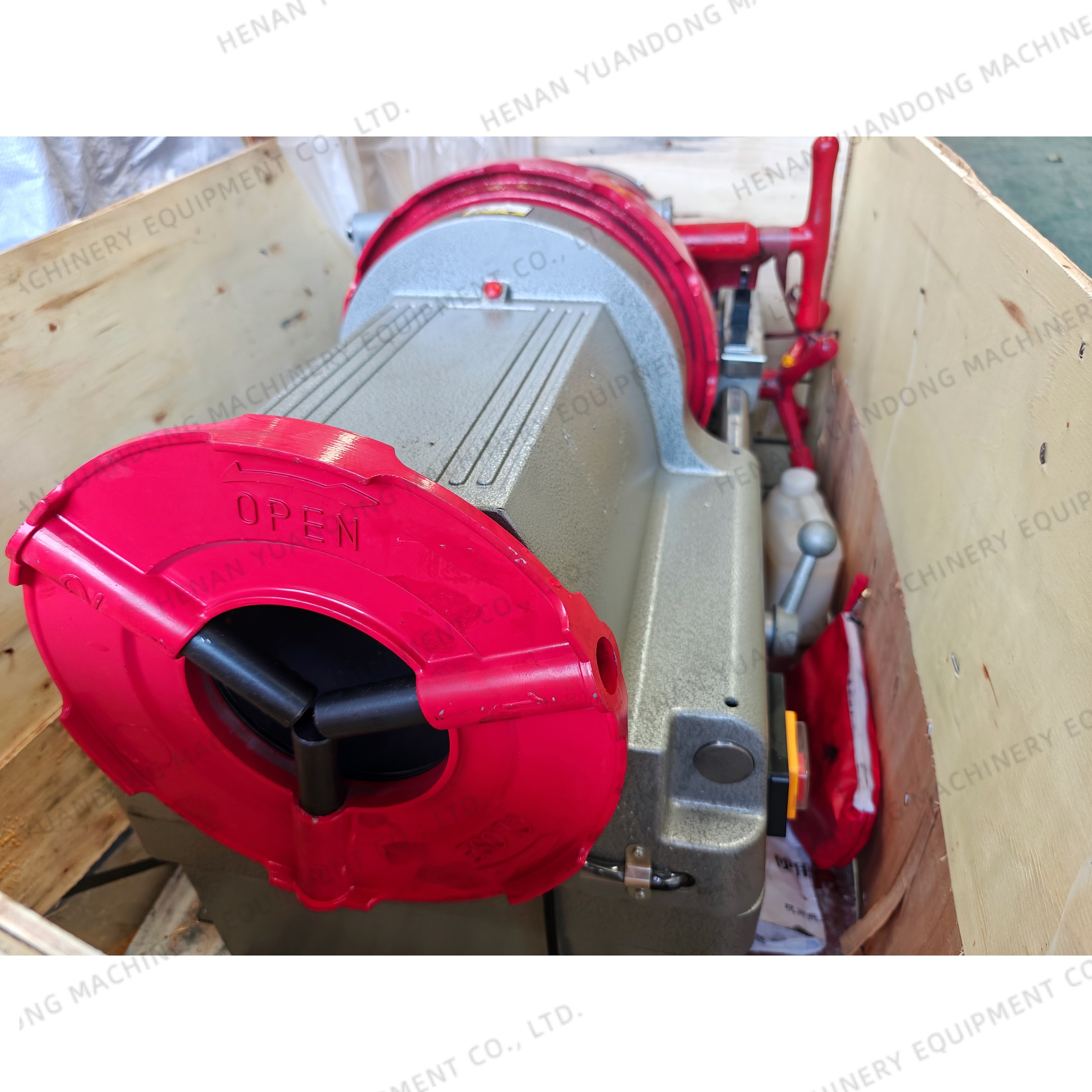 Automatic/Manual Retract 220V Galvanized / Stainless Steel Pipe Threading and Cutting Machine