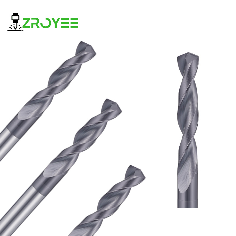 Solid Carbide 4 Flutes Twist Drill Bit TiN TiAlN Coated &amp; Uncoated OEM for Stainless Steel Carbon Steel Aluminum 0.1 20mm