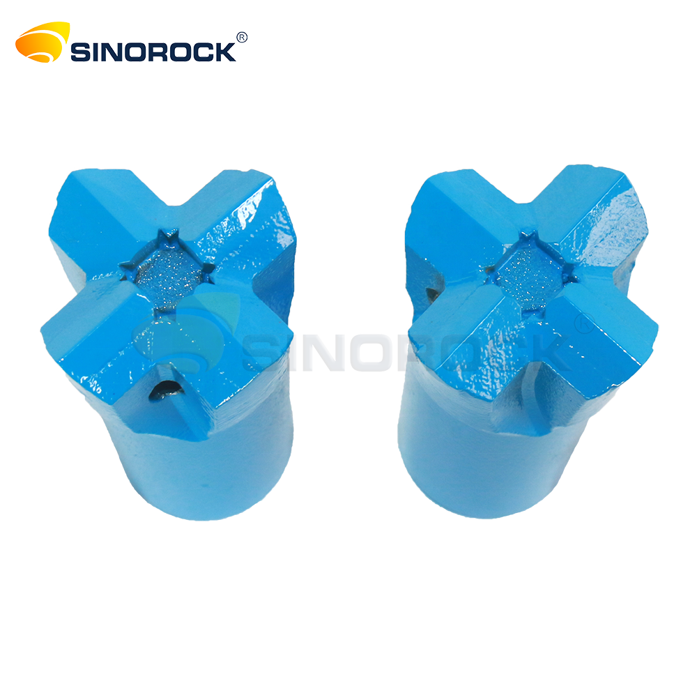 Carbon Steel Rock Drilling Tools 7 Degree Cross Tapered Drill Bits In Sizes 34mm 36mm 38mm 40mm For Forging Drilling Equipment