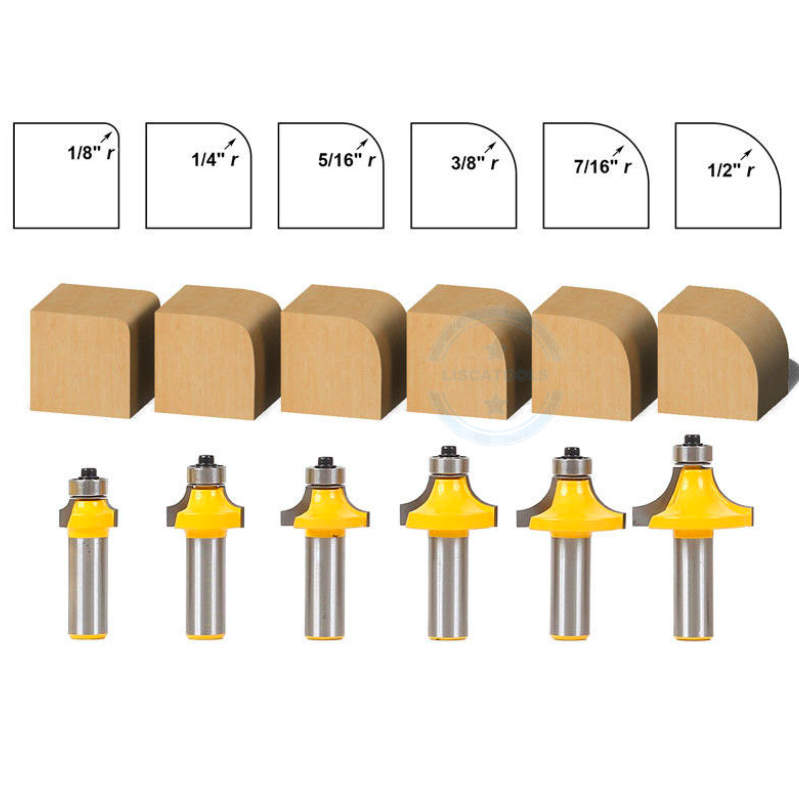 6pcs Round Over Bit