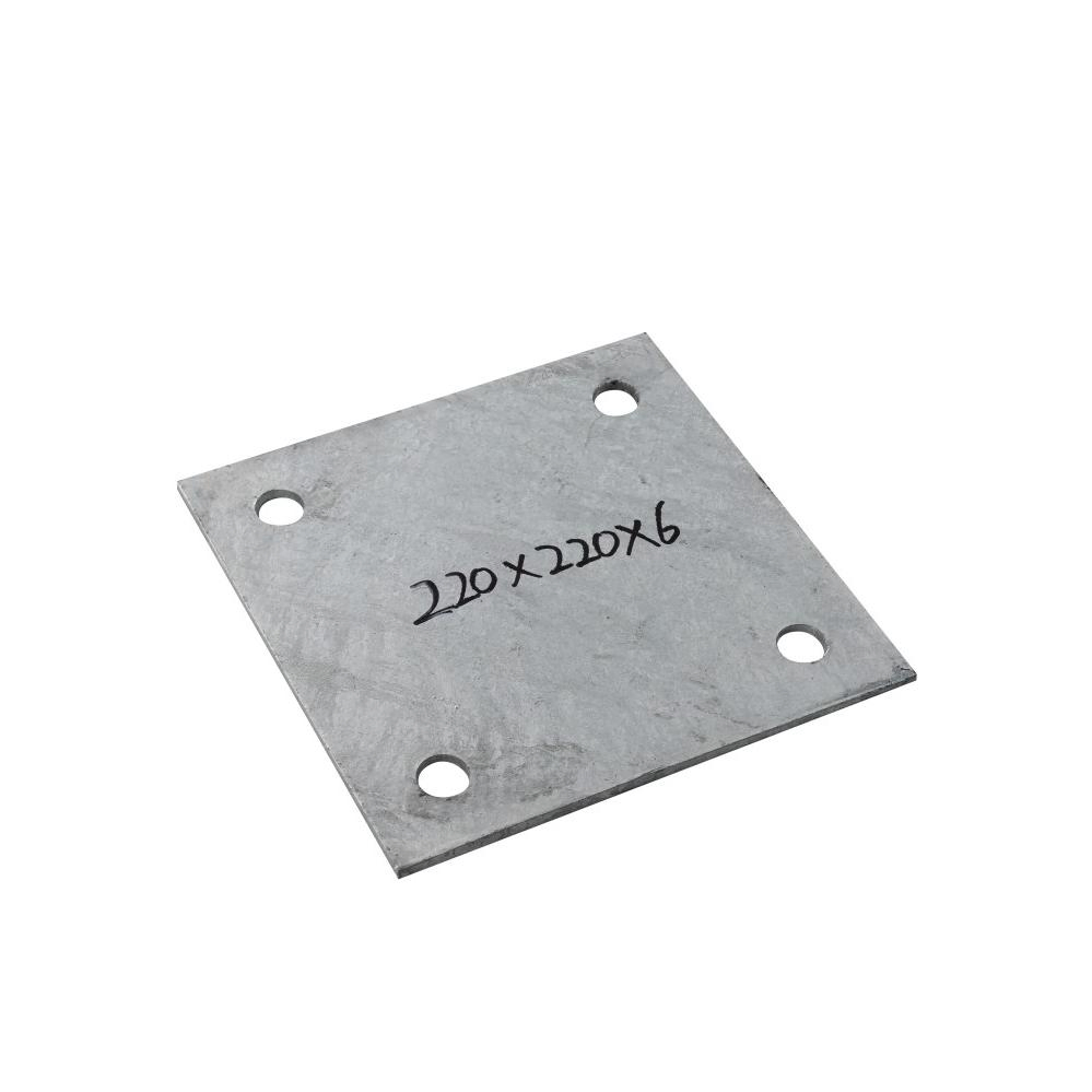 Heavy Duty Galvanized Steel Base Plate for Solar Mounting Structure Anchoring Systems