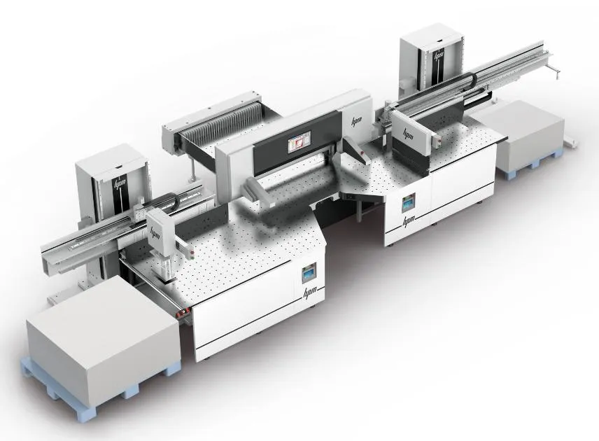 High Precision Automatic Guillotine Line Heavy Duty Advanced Paper Cutting System