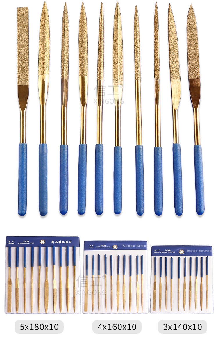 Diamond Coated Mini Hand Industrial DIY Tool Bastard Cut Professional Grinding Factory Direct Assorted Files Rasps