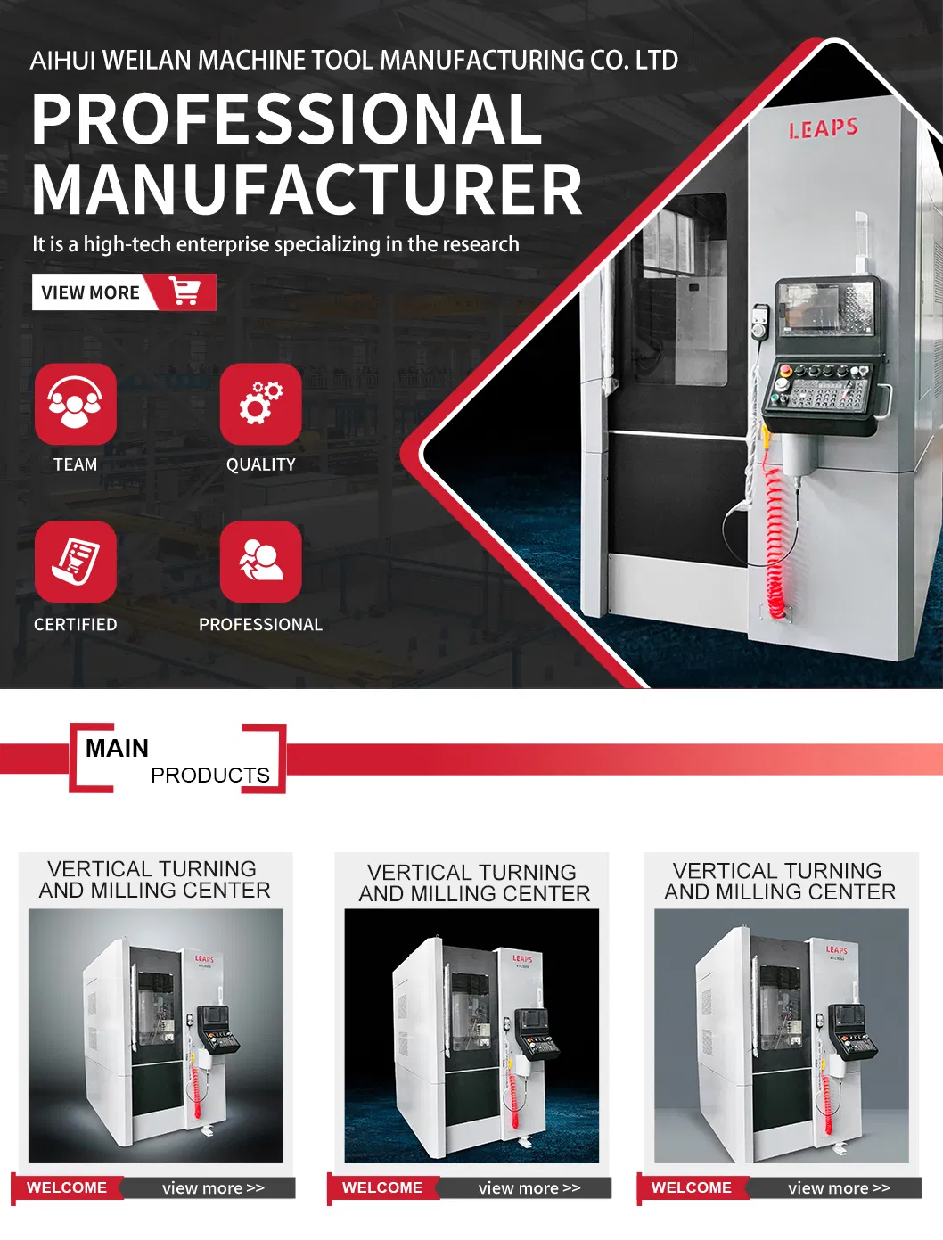 Precision CNC Vertical Machining Center for Aerospace Manufacturing