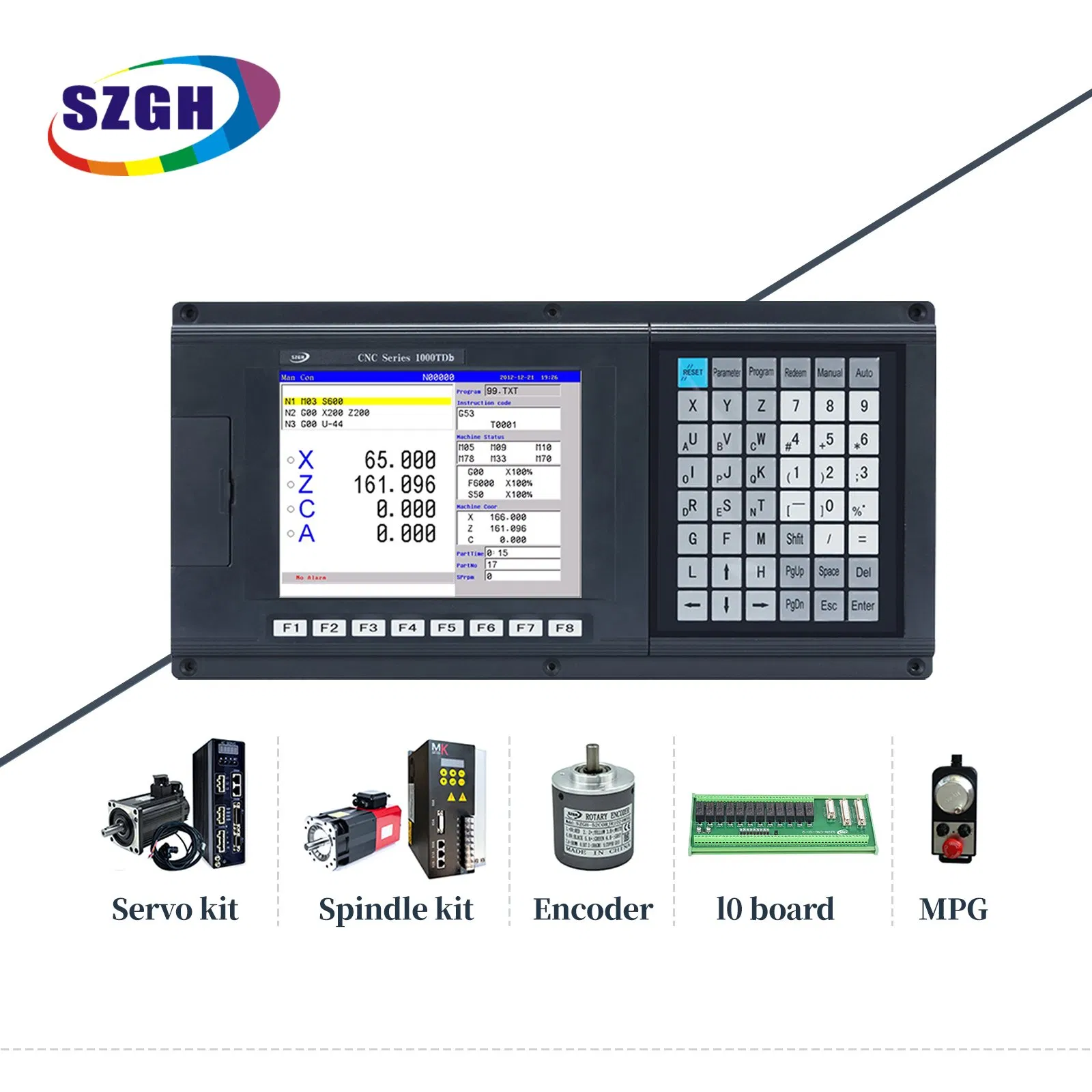 Compact 2 Axis CNC Lathe Controller System for Precision Turning