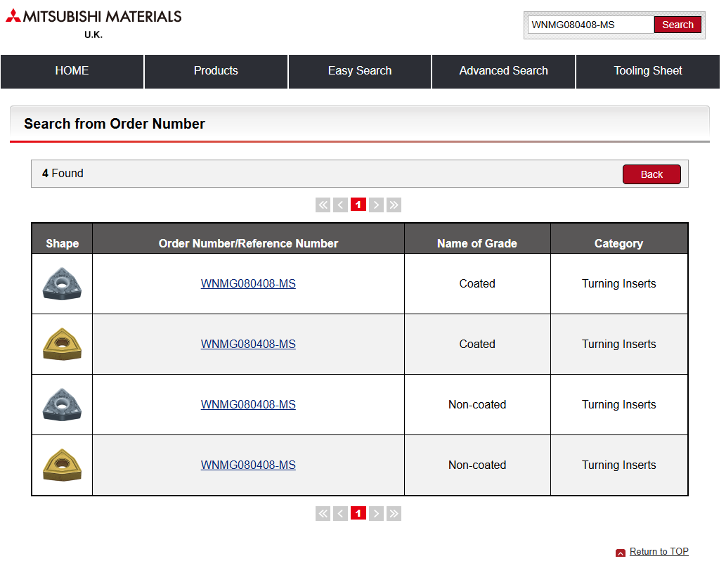 Mitsubishi Cutting Tools WNMG080408 Coated Carbide Insert VP15TF MS CNC Turning Tool Indexable Blade