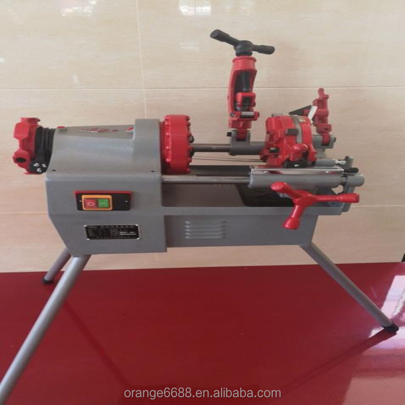 Electric Galvanized Pipes Pipe Cutting Threading Stranding Thread Tapping Machine 220V 1000W 90kg