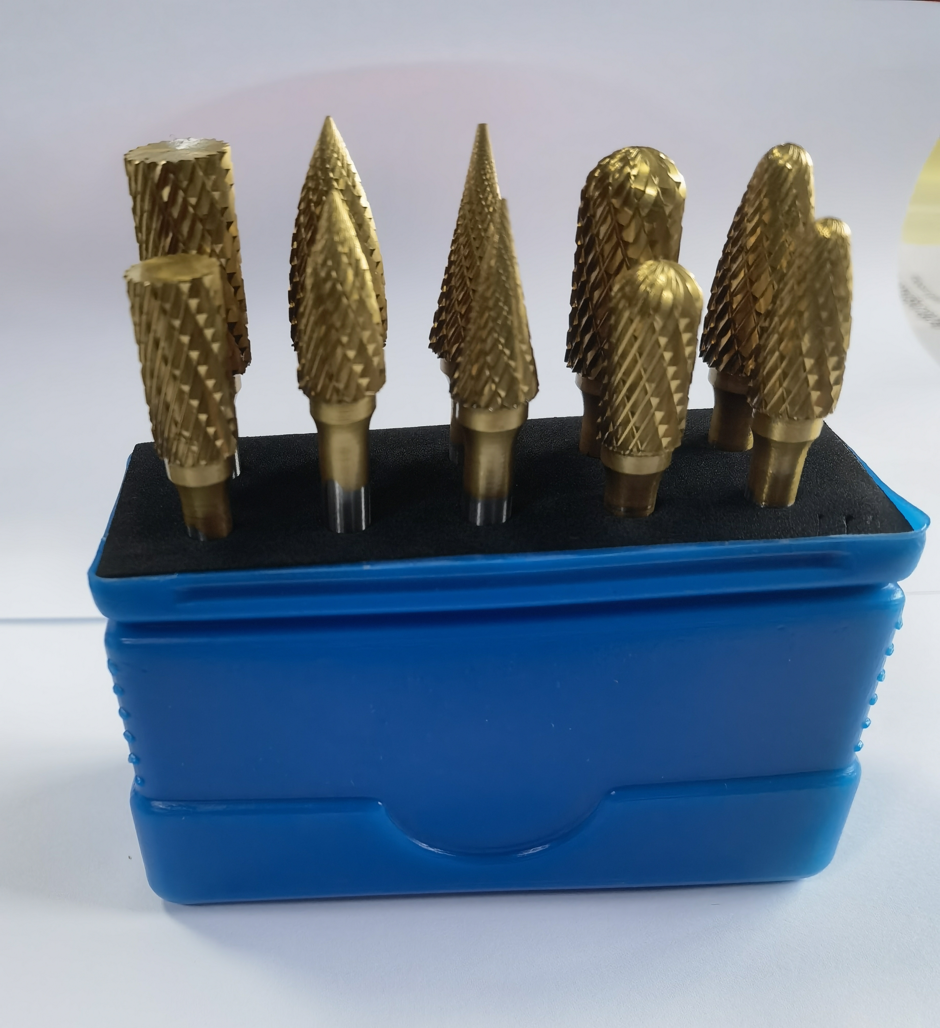12mm 5 Pcs Carbide Burr Set with TIN and TIALN Coated PVD Tungsten Carbide Burrs Silver Copper Welding