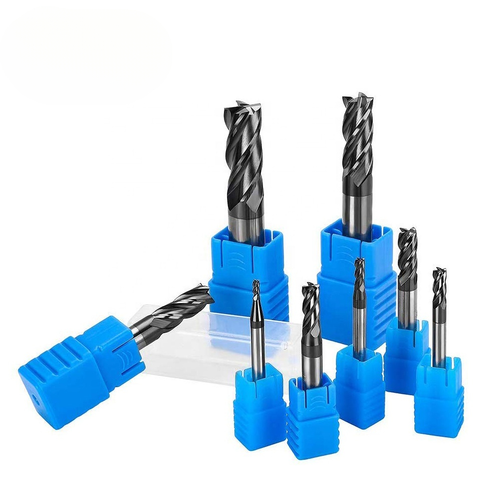 CHAJANE HRC55 4-Flute Carbide End Mill - High Precision &le;0.005mm TiAlN Coated RoHS Certified CNC Cutter