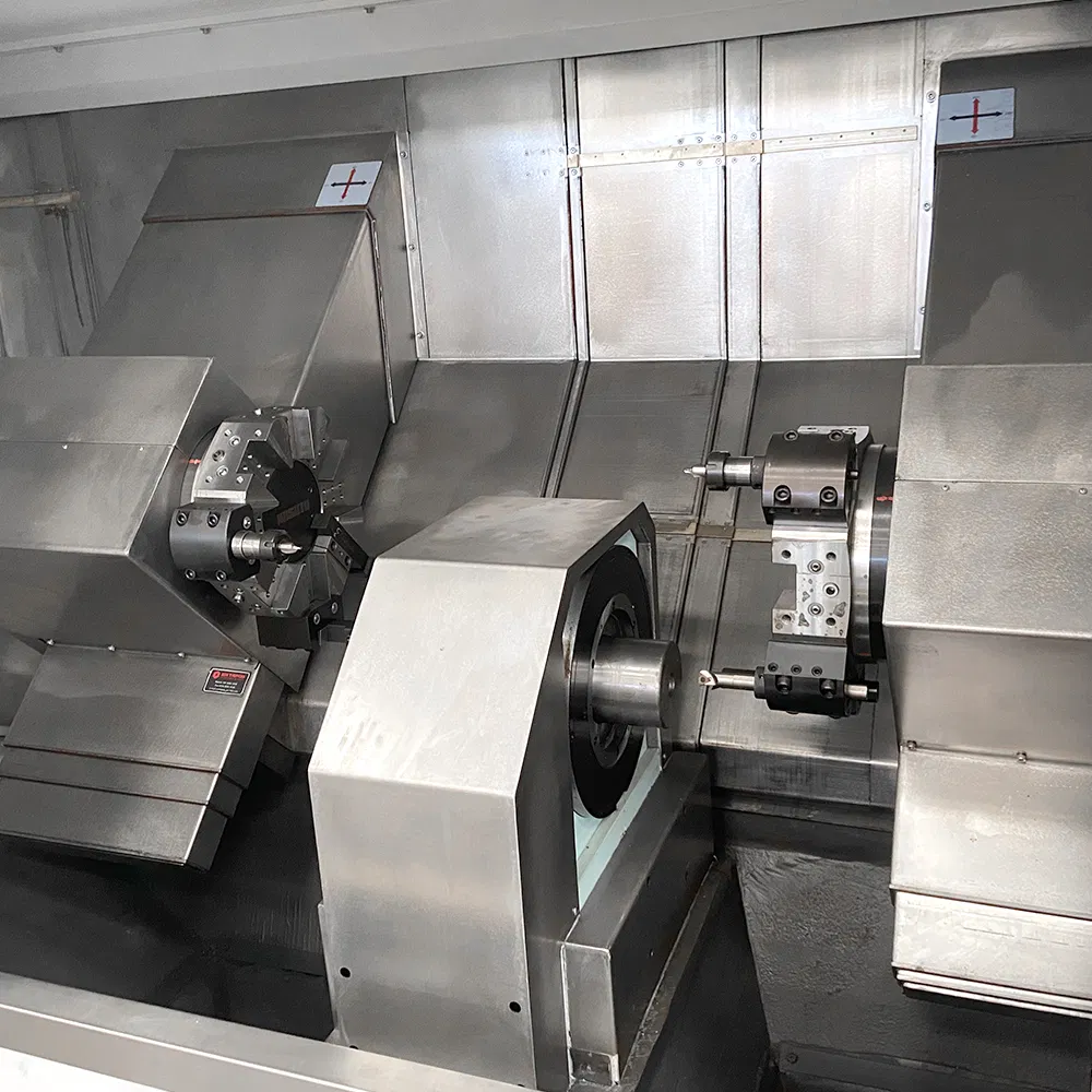 Precision Double Turret CNC Lathe Featuring GSK Control System