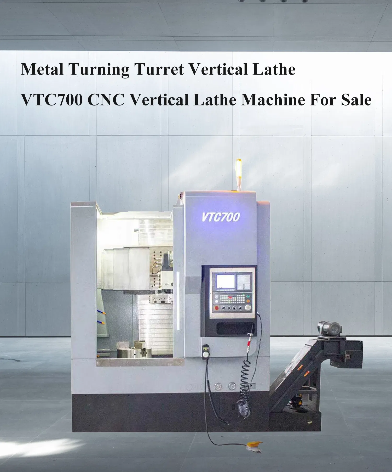 Vtc700 CNC Vertical Lathe Machine Fanuc System for Automotive Wheel Hub Machining
