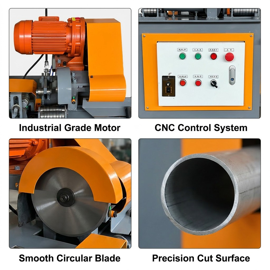 E Certified Pipe Cutting Machine Pneumatic Feed Roll Cutting Pipe Machine High Precision Metal Tube Cutter