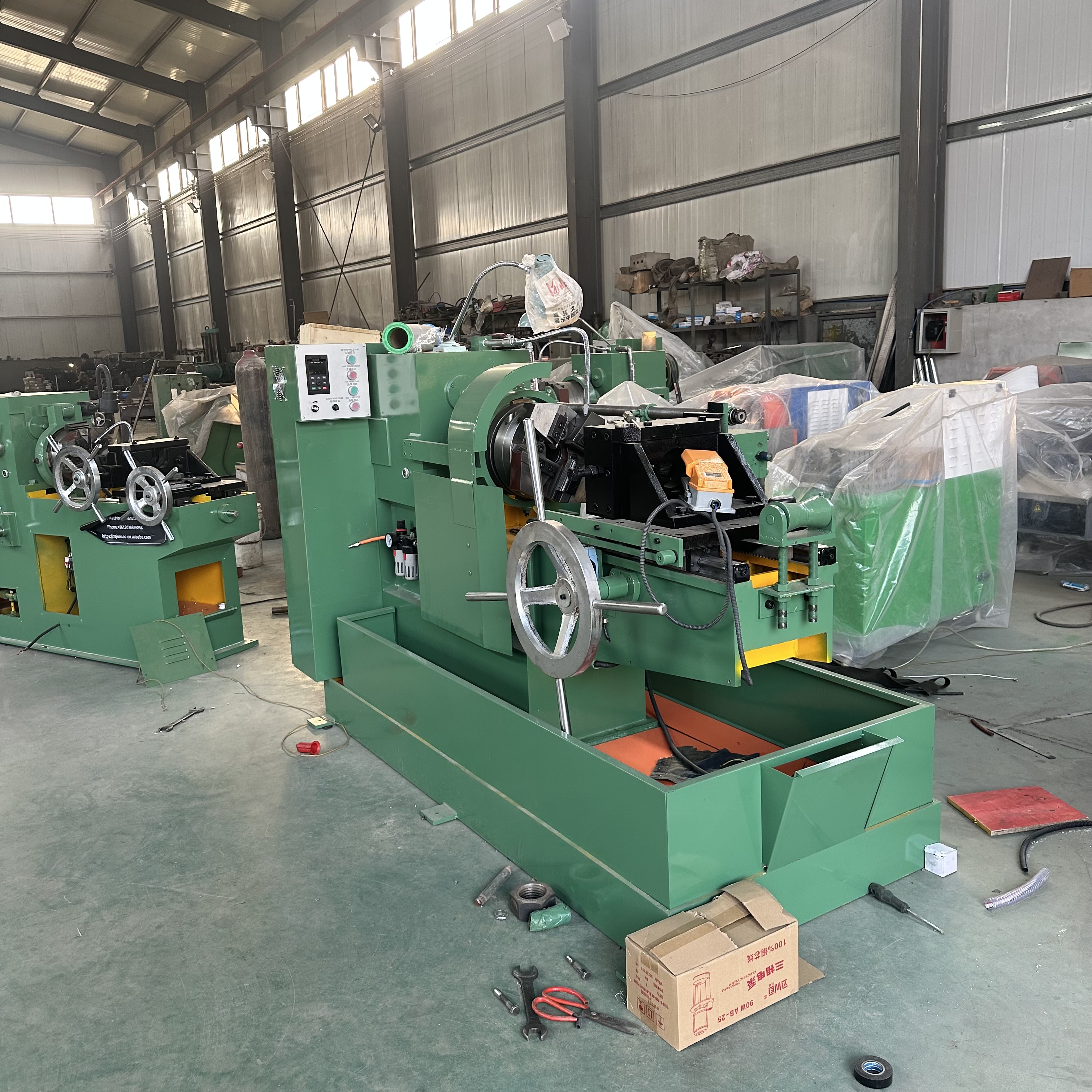 Hot-selling 65mm Solid Steel Bar Threading Machine Automatic Bolt Screw Round Bar Threading Machine Thread Cutting Machine