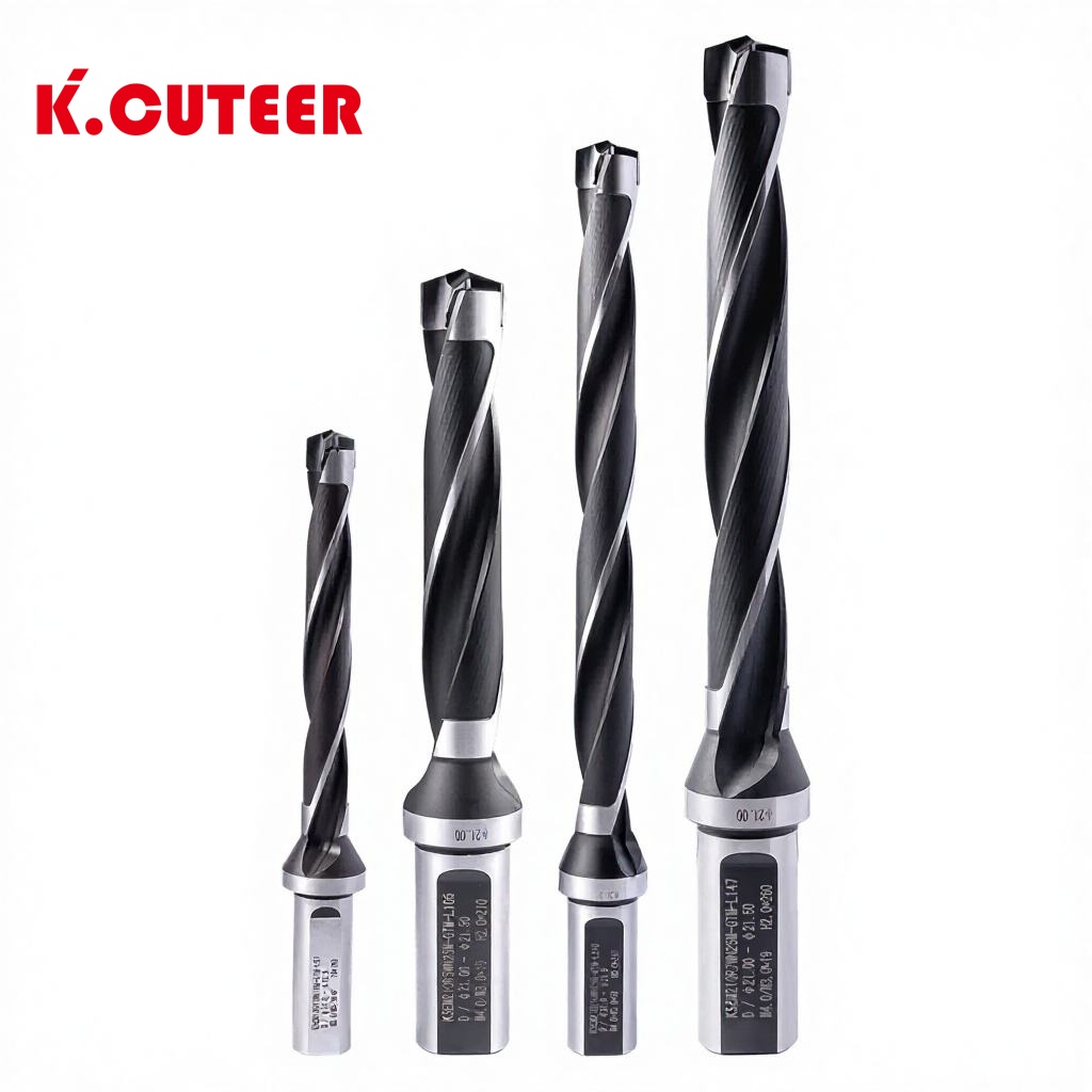 Rear Pull Crown Drill U Drill High-Precision Deep Hole Drilling Tungsten Carbide Plastic Twist Bits