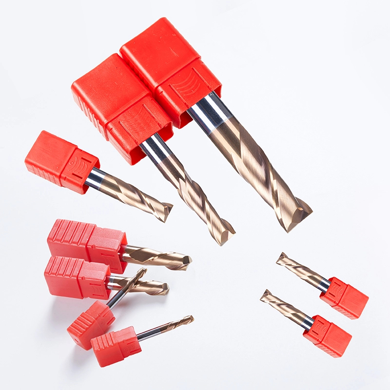 Customizable 2-Flute Long Neck Carbide End Mill TiAlN Coating 1/8"-1/2" LOC for Deep Pocket Milling Straight Shank ODM OEM