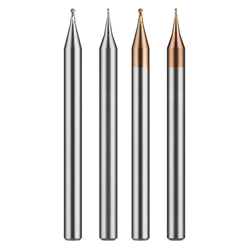 HRC55 2-Flute Carbide End Mill CNC Milling Tools Milling Tool Micro Diameter 0.1-0.9mm for Aluminum High Precision Solid Carbide