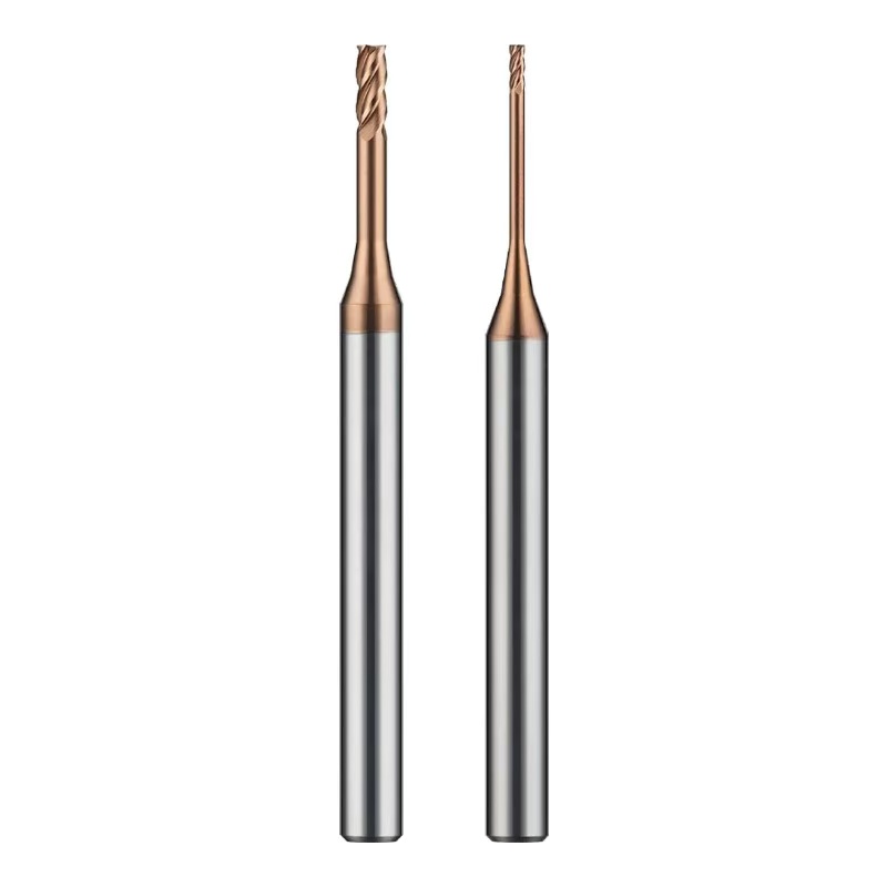 Single Flute Micro Milling Cutter, 1mm Cutting Dia, 6-25mm Blade Length, 4mm Shank 50mm OAL for High Precision CNC Machining