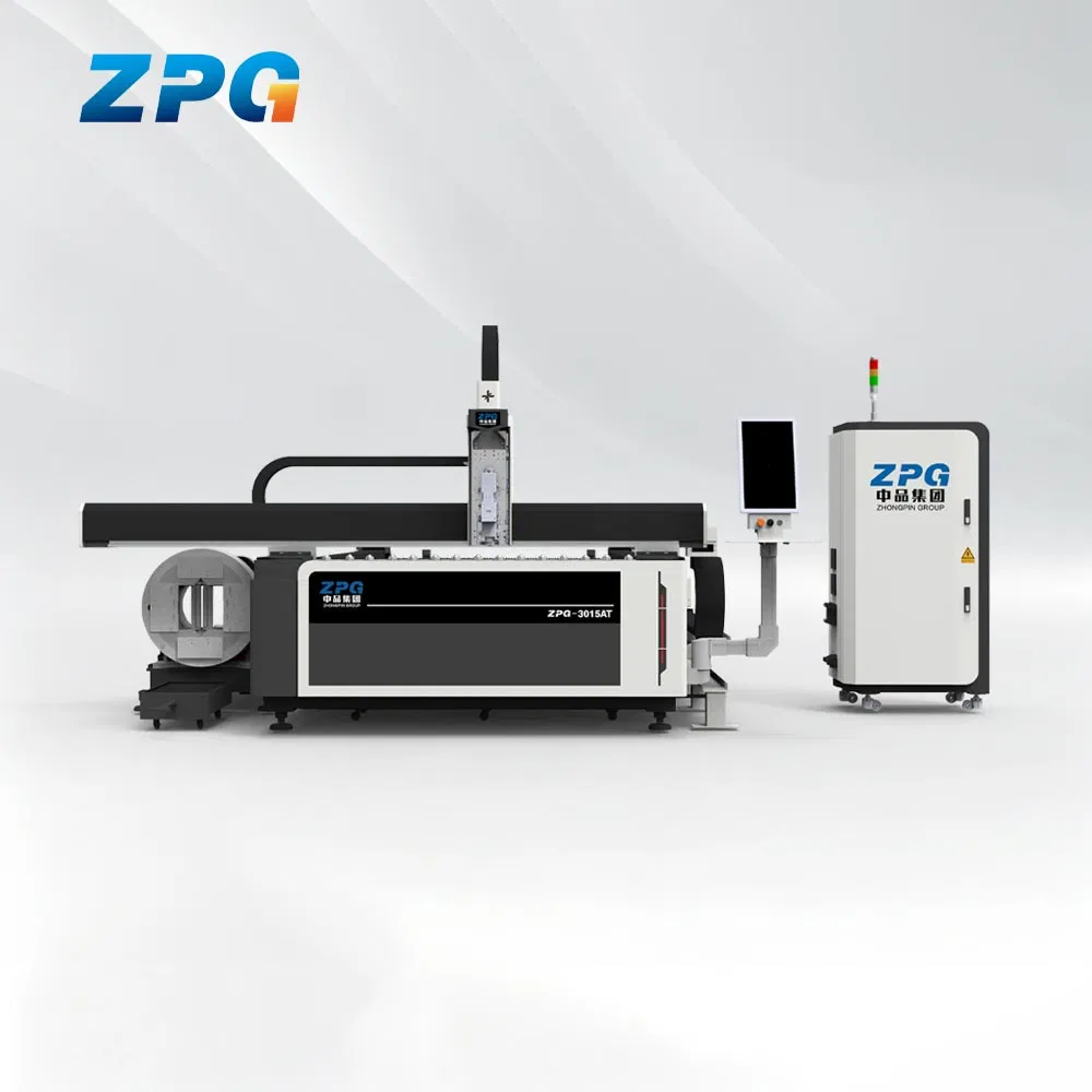 Industrial Fiber Laser 3015at Sheet and Tube Cutting Equipment with Heavy Duty Steel Frame Smart Control System Automatic Exchange Platform OEM Manufacturer