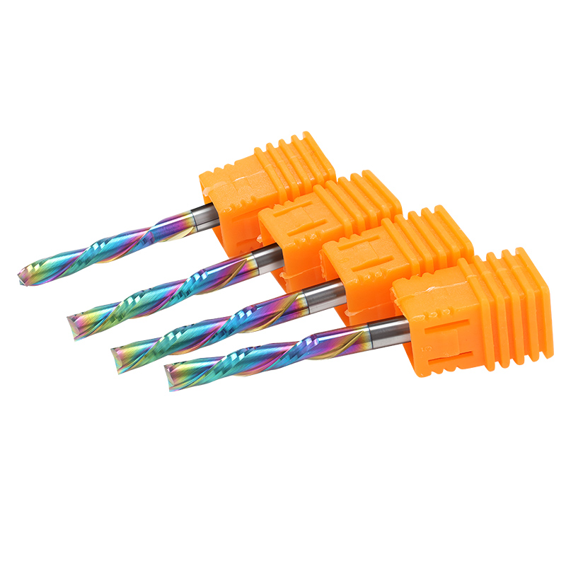 YINGBA Endmill Carbide Hrc55 2 Flute Down Cut Spiral End Mill Custom Cutting Tool Cnc End Mill Cnc End Mill Router Bits for Wood