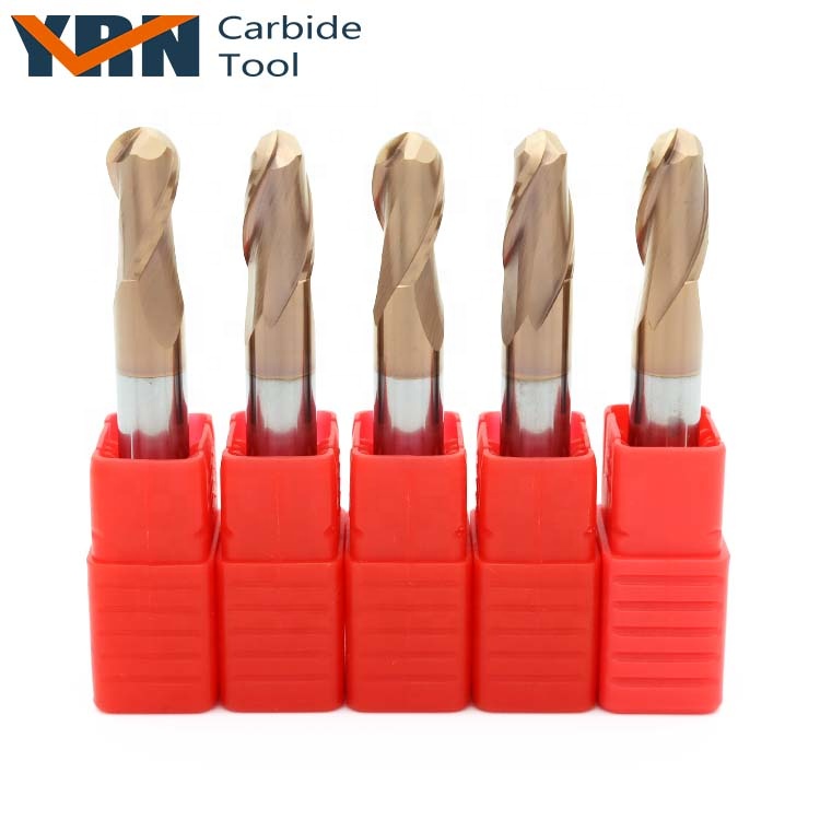 Carbide Cutter Tool for Metal 2 Flute Cutting Tools Milling Cutters Ball Nose End Mill