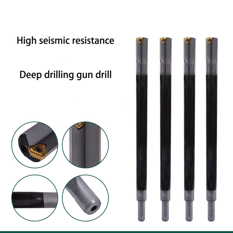 High Performance H13 Alloy Tool Steel Gun Drill Deep Hole Drill Bit Self-Centering Point High Temp AlTiN Coating for Machining