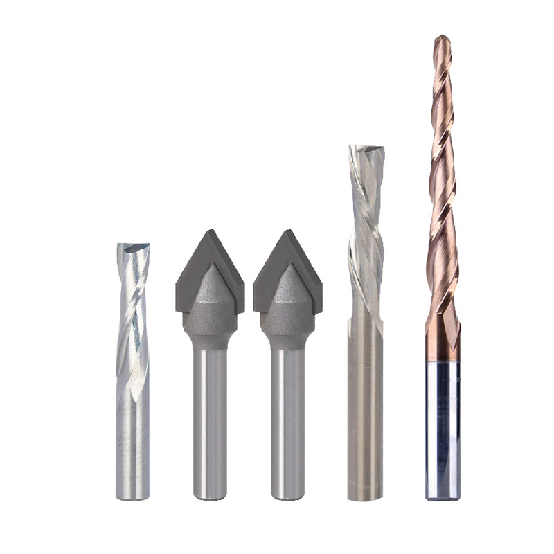 WEIX High Precision CNC Router Bits Tungsten Solid Carbide End Mills for Woodworking, Plastic Processing