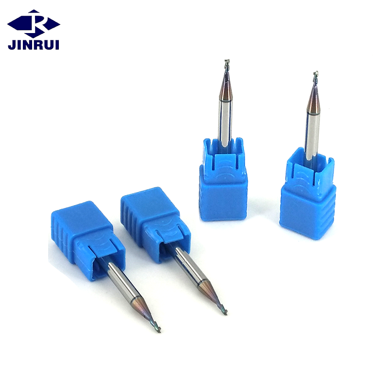JR CNC Cutting Tool 0.1MM-0.9MM Tungsten Carbide Micro Endmill Mini Flat End Mill 4 Flute Milling Cutter