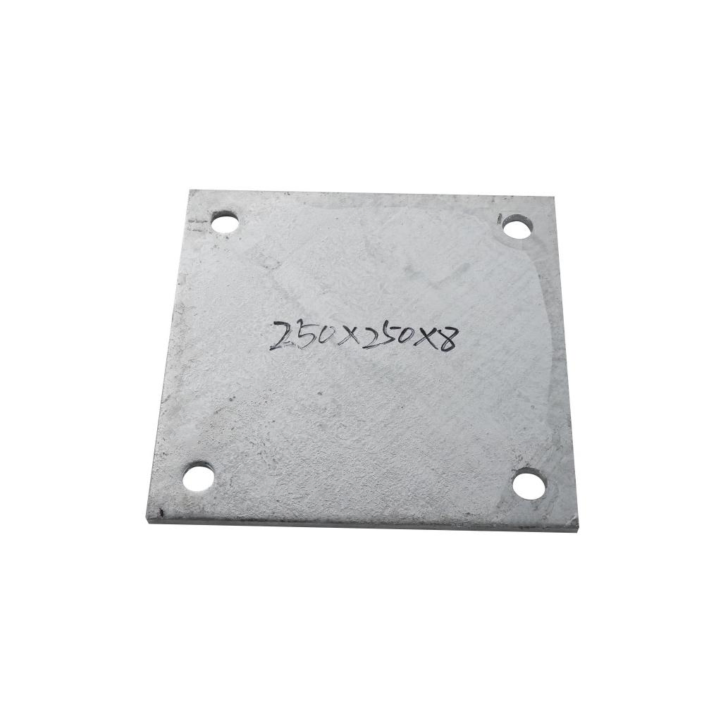 Heavy Duty Galvanized Steel Base Plate for Solar Mounting Structure Anchoring Systems