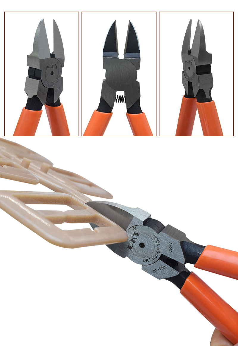 High Carbon Steel Precision Gate Cutters Thin Blade Micro Side Nippers for Plastic Model & Electronics Precision Work