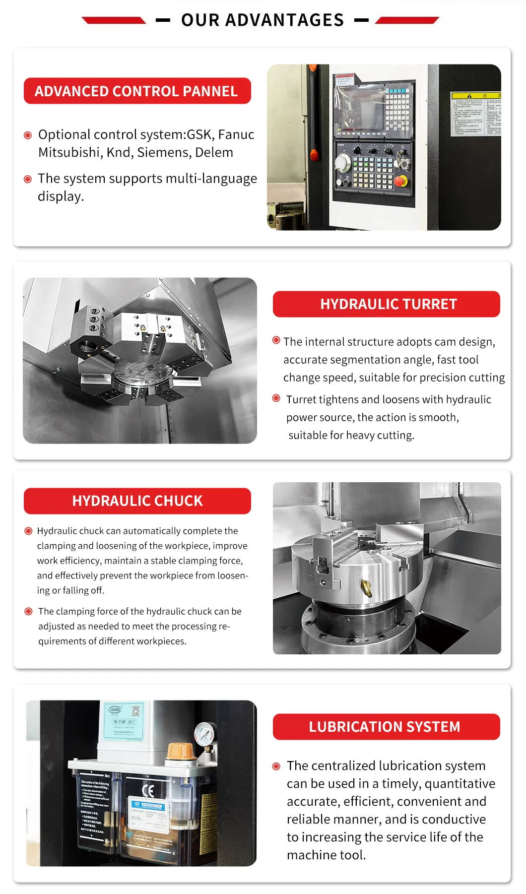 High-Speed CNC Machine Tool Precision Clutch Processing CNC Vertical Lathe GSK CNC System Optional