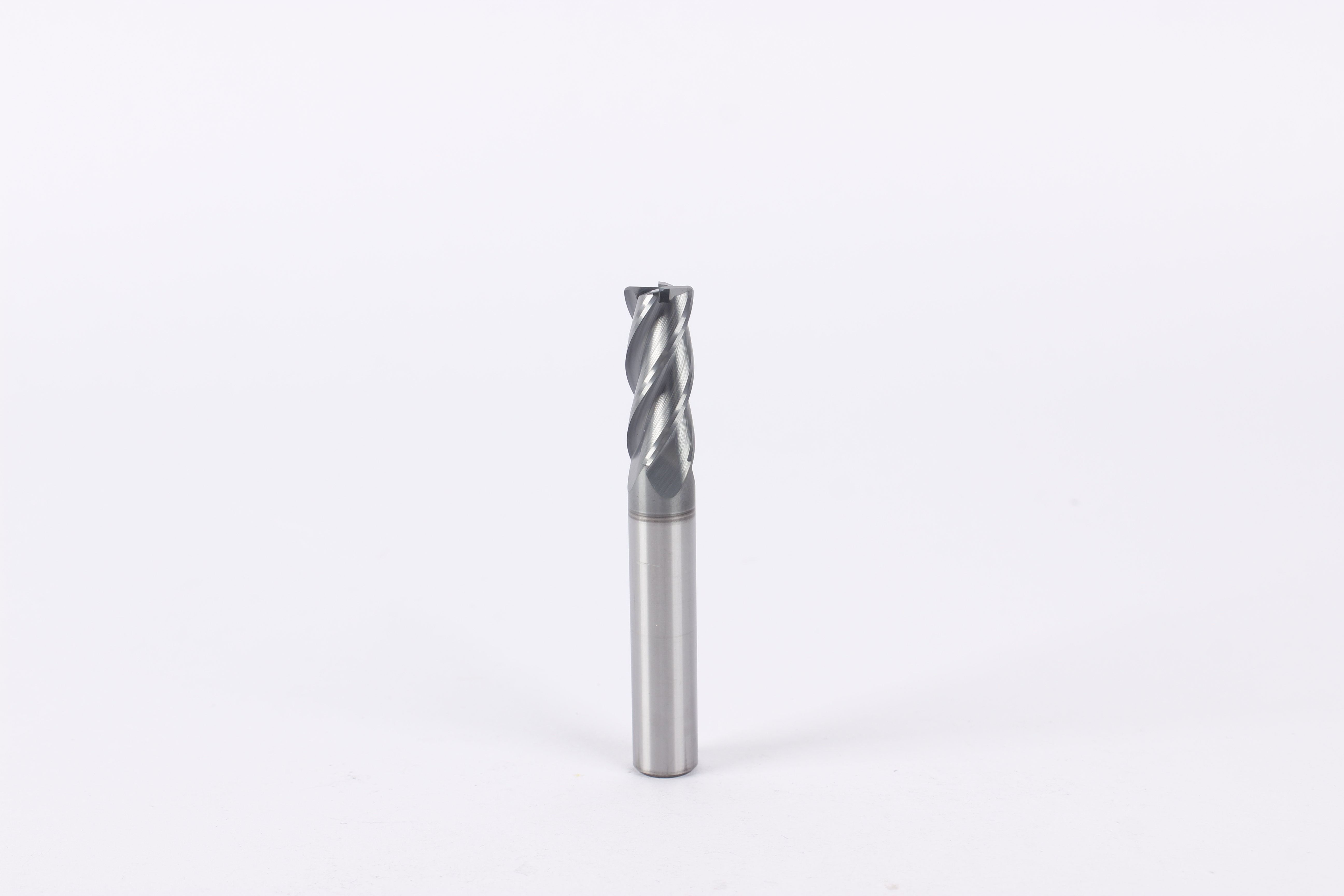 TiAlN Coated 4 Flute Corner Radius Carbide Milling Cutter, High Accuracy Roughing Tool for CNC Machining Center Metal Processing
