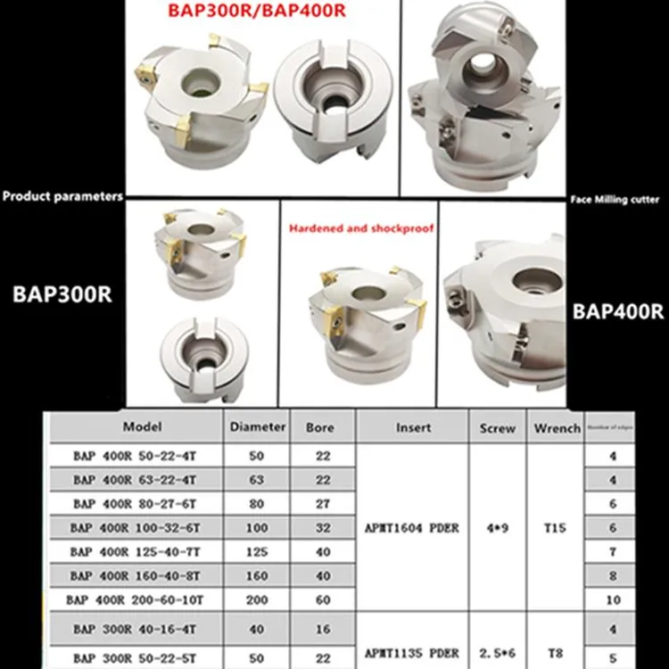 Milling Tools Bap400r Insert Wholesale Bap Face Milling Cutter Indexable Mill Cutters CNC Tools