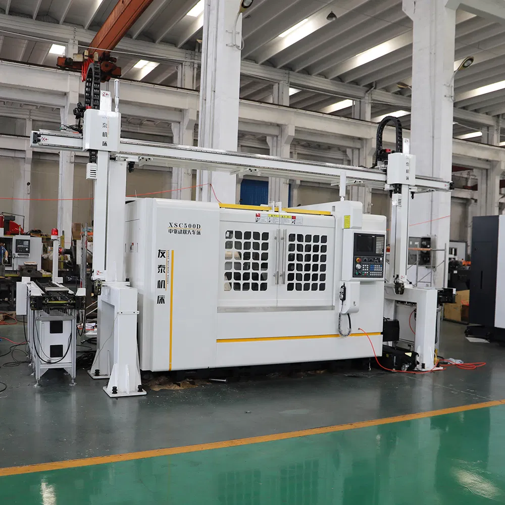 Precision Double Turret CNC Lathe Featuring GSK Control System