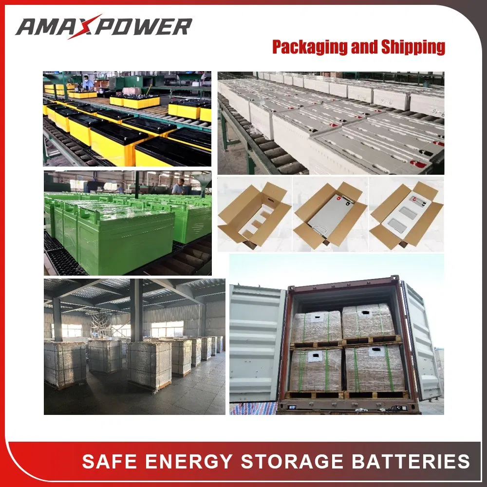 Amaxpower 6V 200ah Factory Manufacturers Maintenance Free Long Life Solar Battery for Power Storage/Golf Cart/Marine/Inverter Syste Vs Sunny