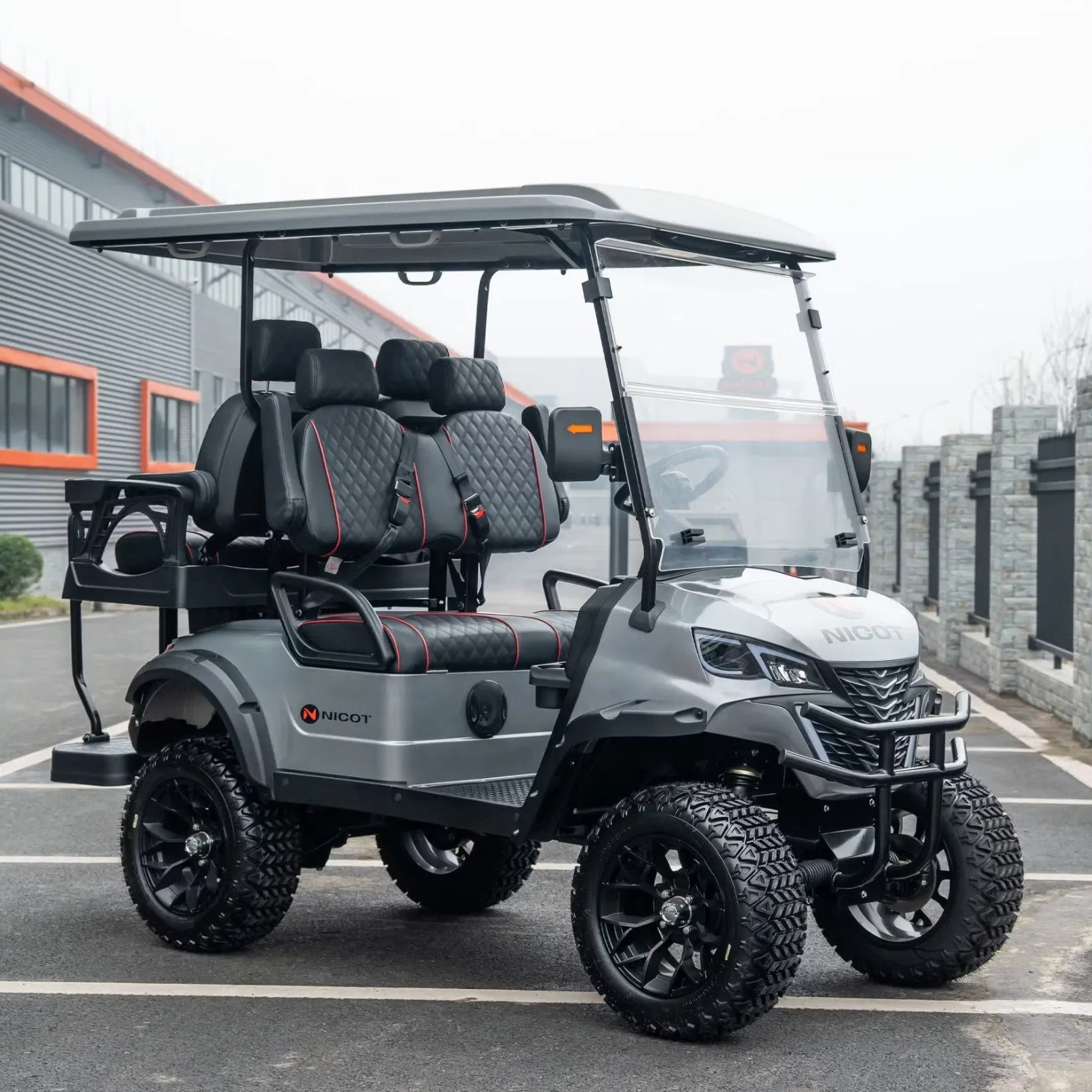 Premium 4-Seater Electric Golf Cart with 4kw AC Motor &amp; LFP Battery for Luxury Resorts