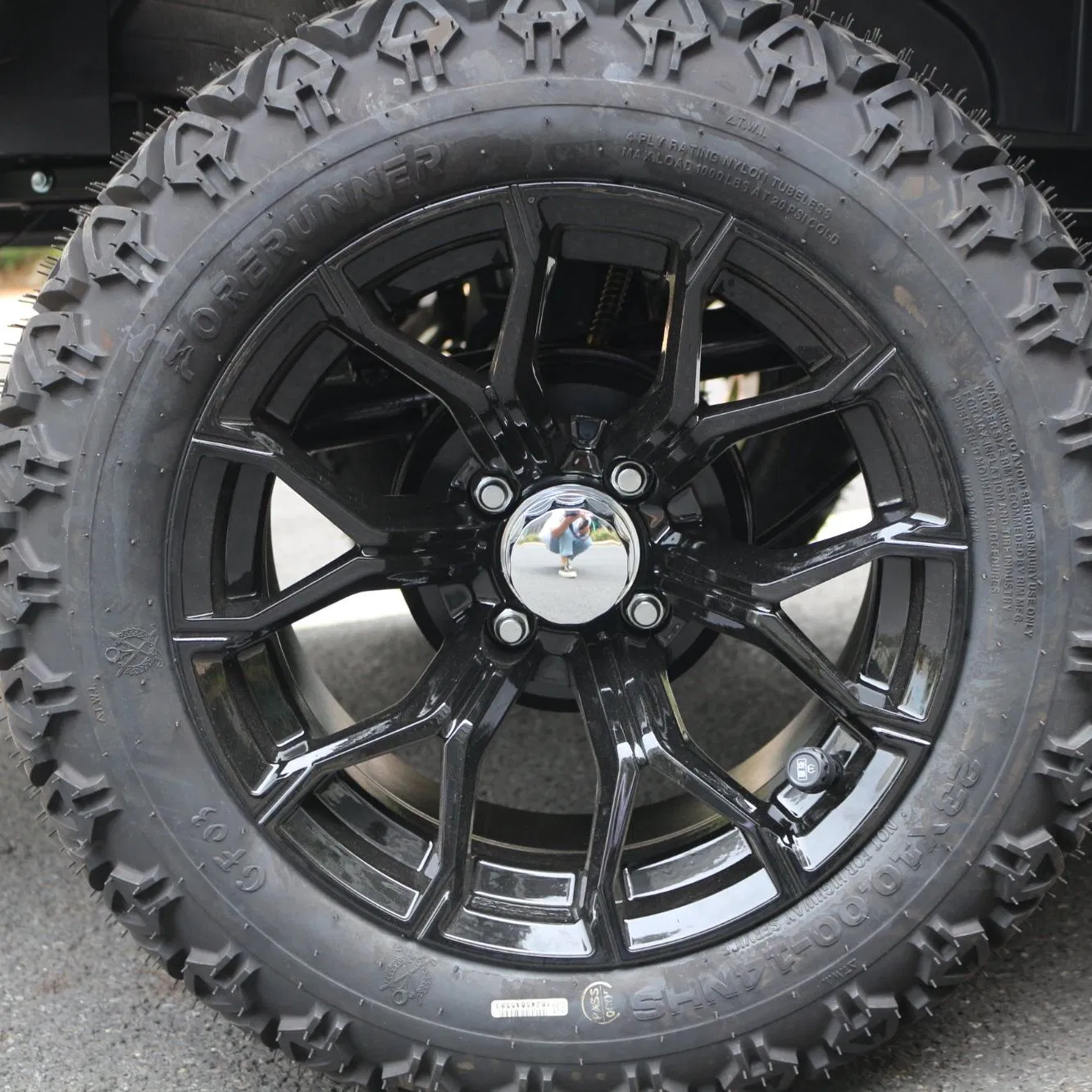 Golf Cart Passenger Car Wheels Tires Hubs Sport Rim 14inch Alloy Wheel with Tire