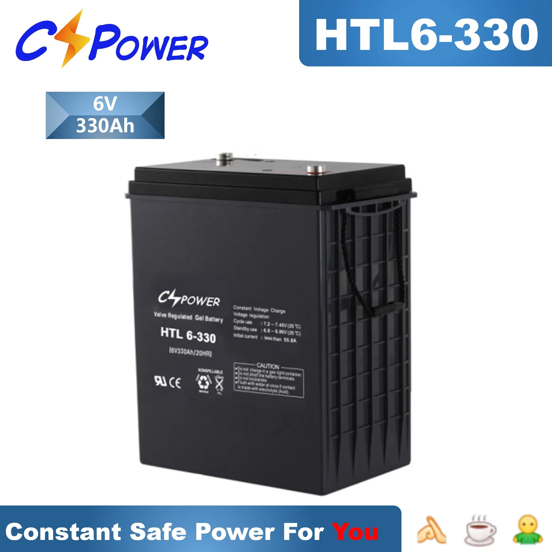 Cspower 6V200ah VRLA Deep Cycle High-Temp Gel Battery Vs Vision UPS Inverter/Golf Cart