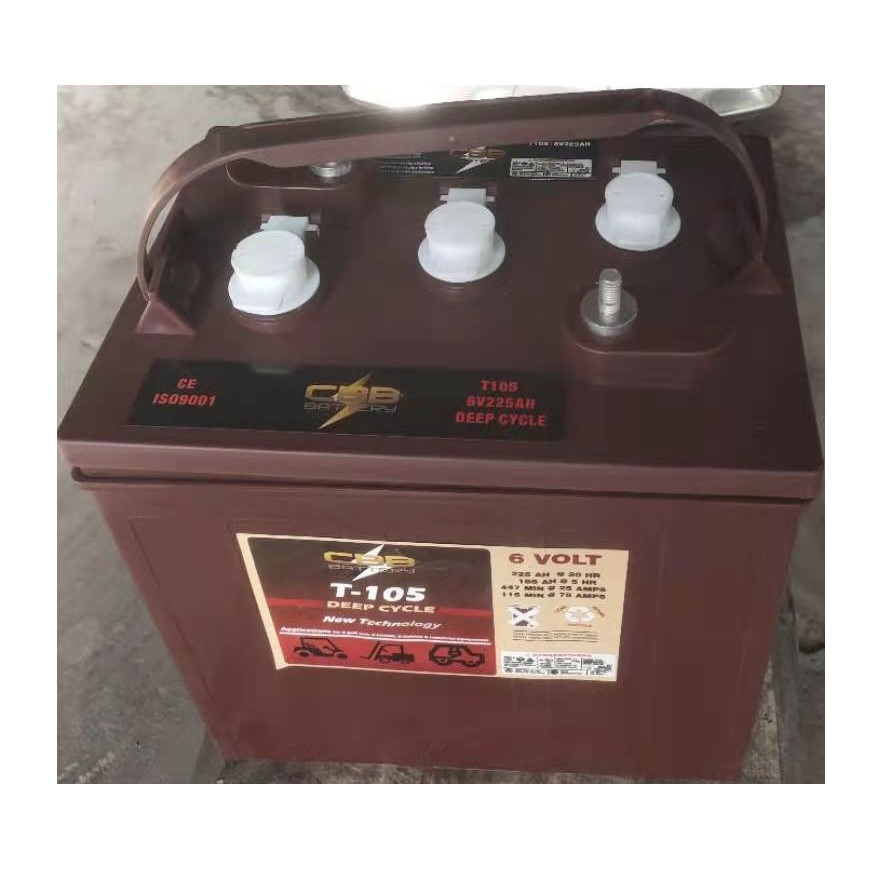 Cbb Wholesale 6V 225ah T105 Deep Cycle Battery for Golf Cart