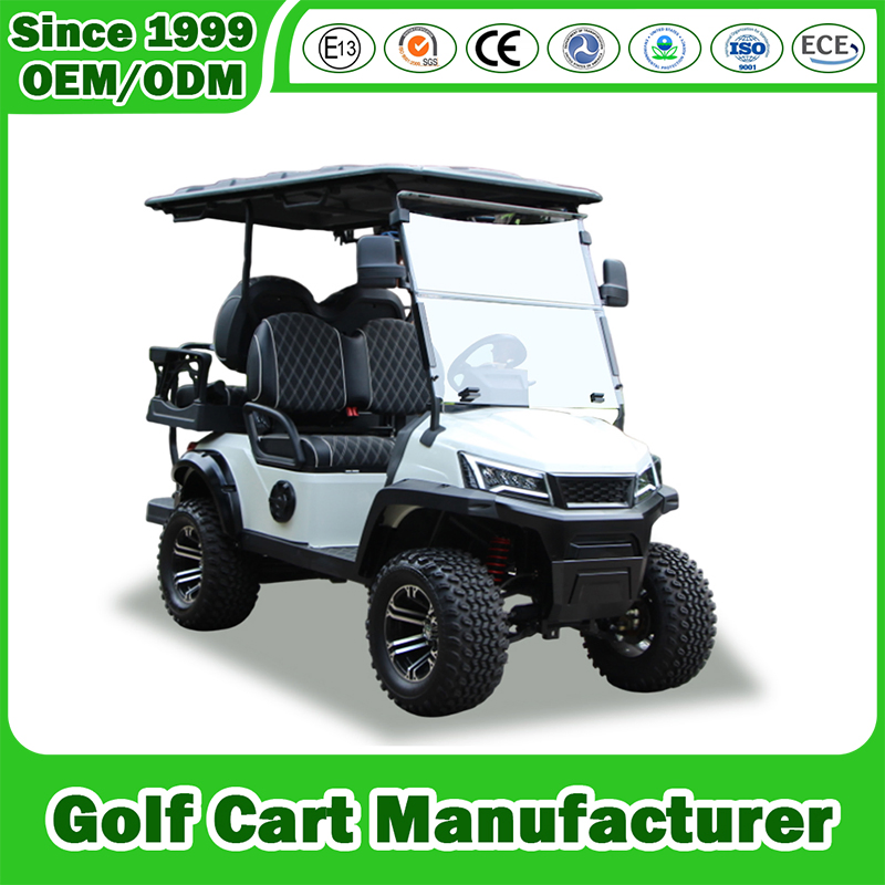 2+2 Seater 4 Passenger Factory Price Club Car Golf Cart Golf Club Cart off Road Street Legal 200cc/300cc/400cc Gas Powered Gasoline Petrol Lifted Golf Cart Manu