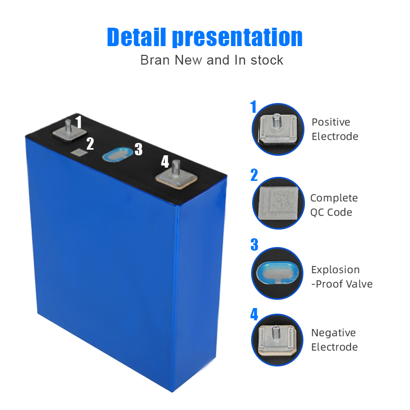 in Stock 3.2V LiFePO4 Rept 280ah Battery Cell for Solar Home Energy Storage Boat and Golf Carts