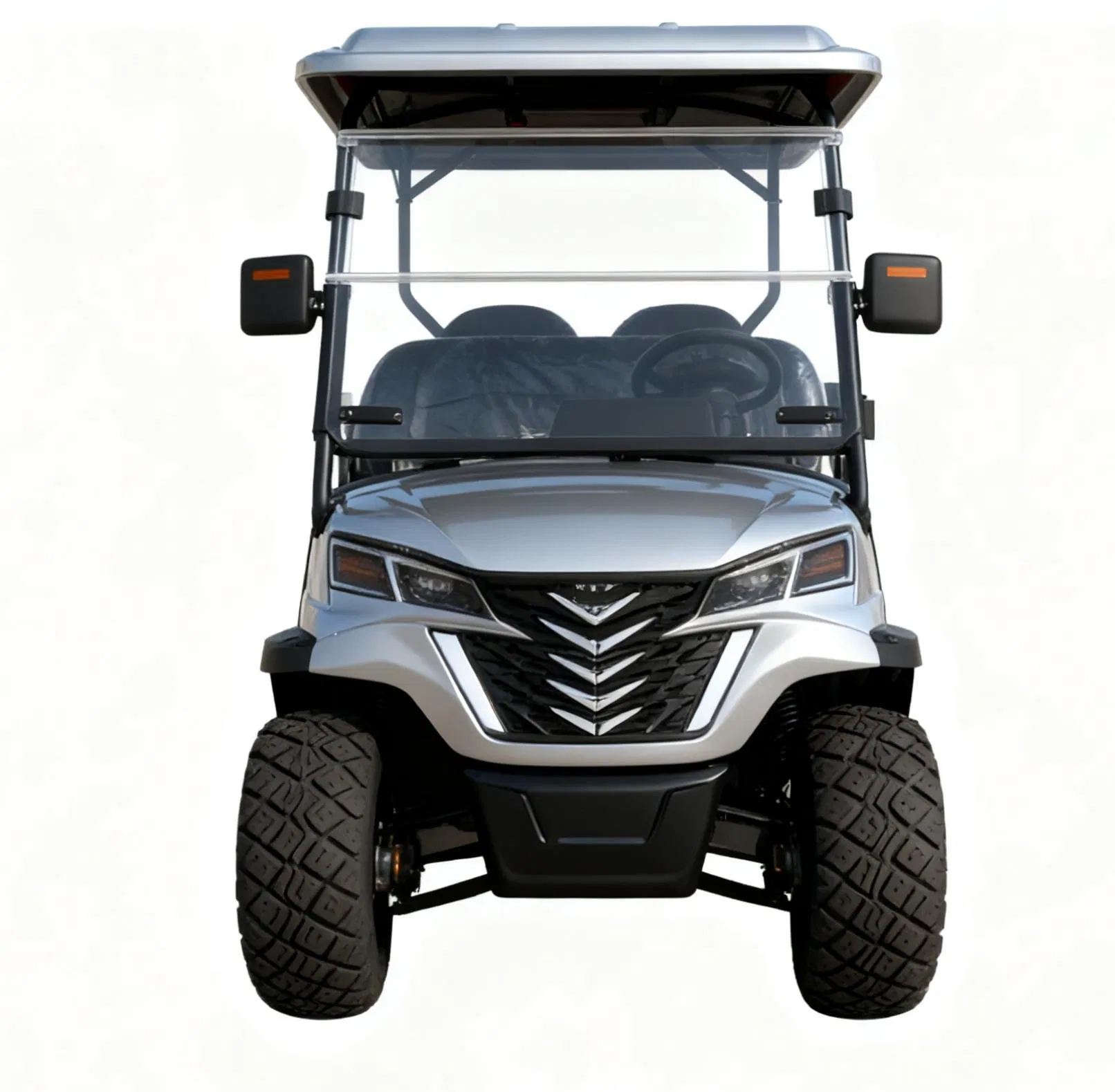 4-Seat Electric Golf Cart with LED Headlights &amp; Rear Taillights