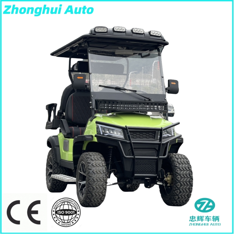 48/72V Lithium Ion Battery Black 6 Seater Golf Carts Gas Powered CE Approved Sightseeing Vehicle 1000cc Buggy