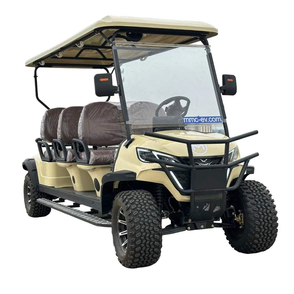 with Front Bumper and Front Basket Lifted off Road 48/72V 4 6 Seater Golf Cart