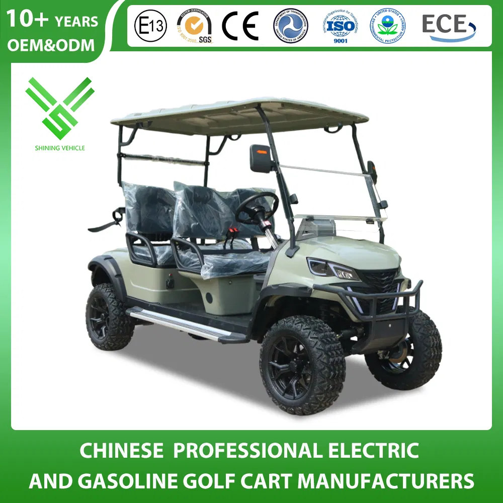 China Golf Cart Manfuacturer Electric Gasoline Gas Petrol Lifted Lithium/Lead Acid Battery 2/4/6/8 Seat/Seater/Passenger Offroad Golf Cart CE