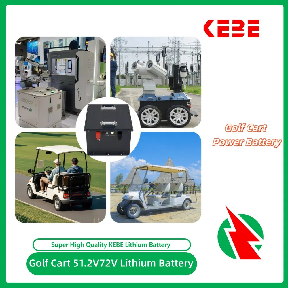 51.2V 150ah Golf Cart LiFePO4 Battery Pack Rechargeable 72V76.8V105ah 51.2V100ah 105ah OEM Lithium Battery