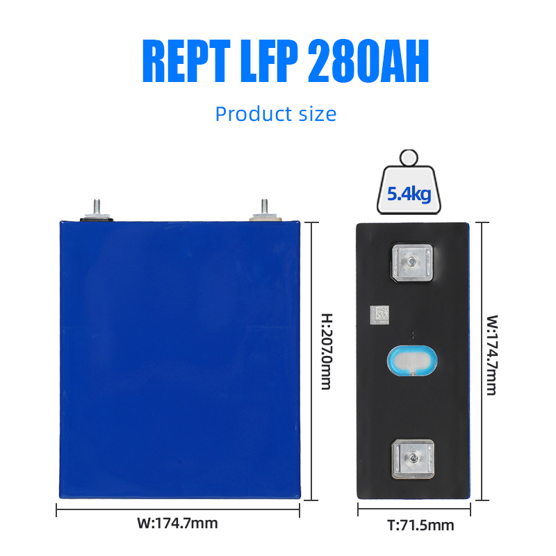 in Stock 3.2V LiFePO4 Rept 280ah Battery Cell for Solar Home Energy Storage Boat and Golf Carts