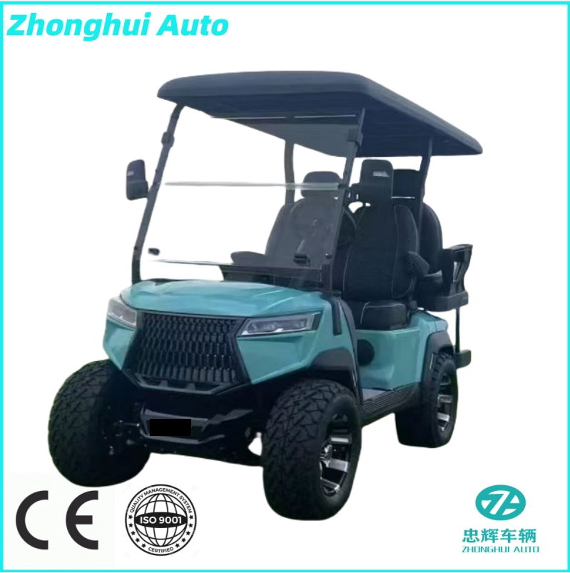 48/72V Lithium Ion Battery Black 6 Seater Golf Carts Gas Powered CE Approved Sightseeing Vehicle 1000cc Buggy